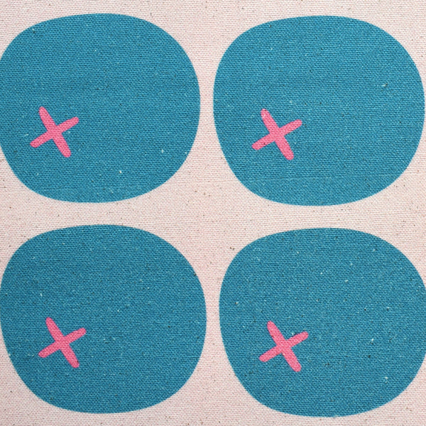 HUGS AND KISSES PINK/BLUE FABRIC