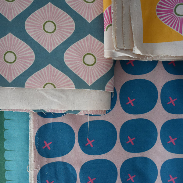 HUGS AND KISSES PINK/BLUE FABRIC