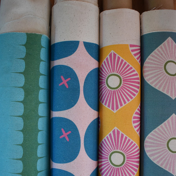 HUGS AND KISSES PINK/BLUE FABRIC