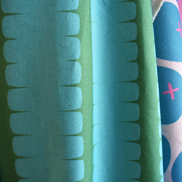 LUMPS AND BUMPS TURQ/GREEN FABRIC