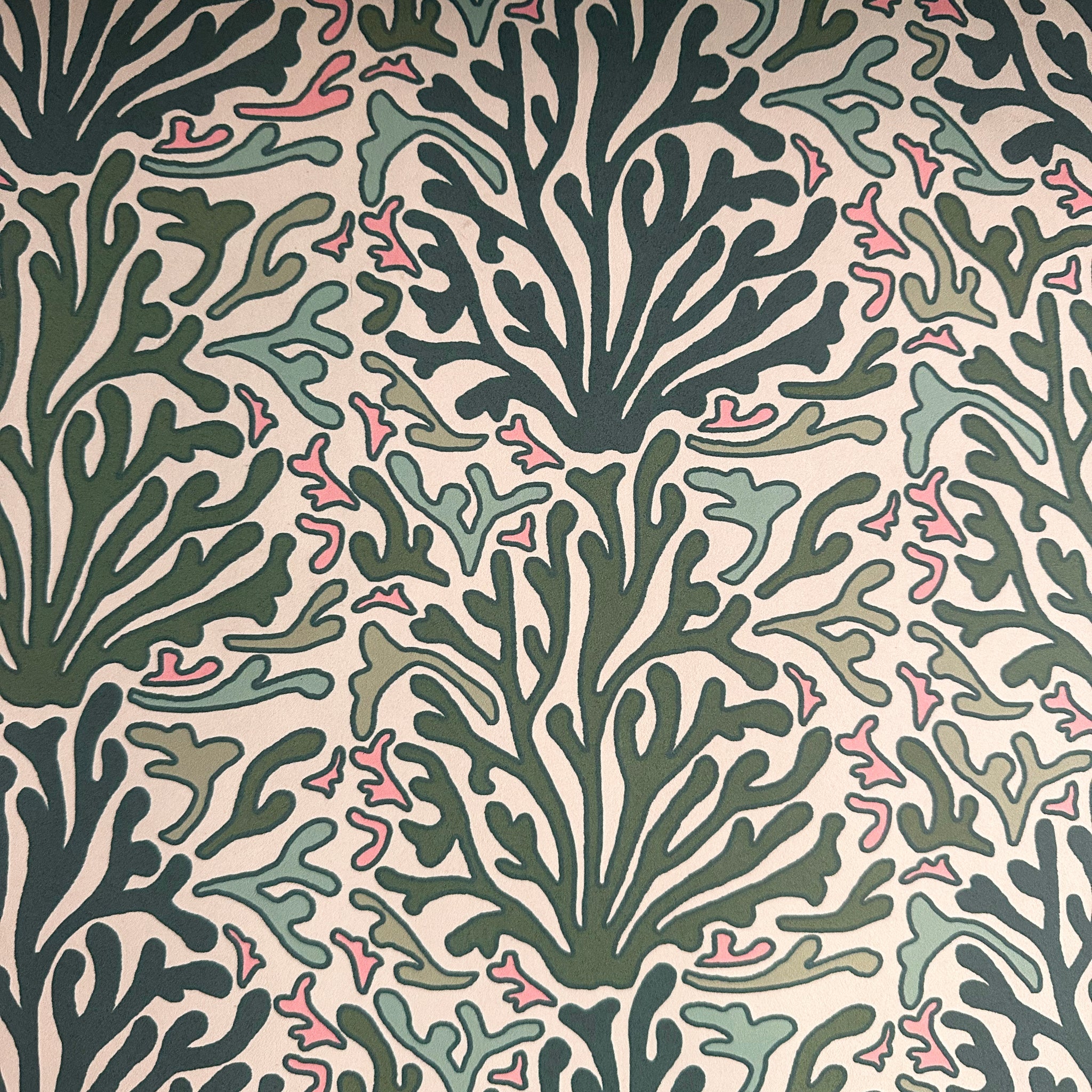 HOPE IS BLOOMING - MULTI GREEN WALLPAPER