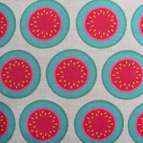 WATERMELONS NATURAL FABRIC