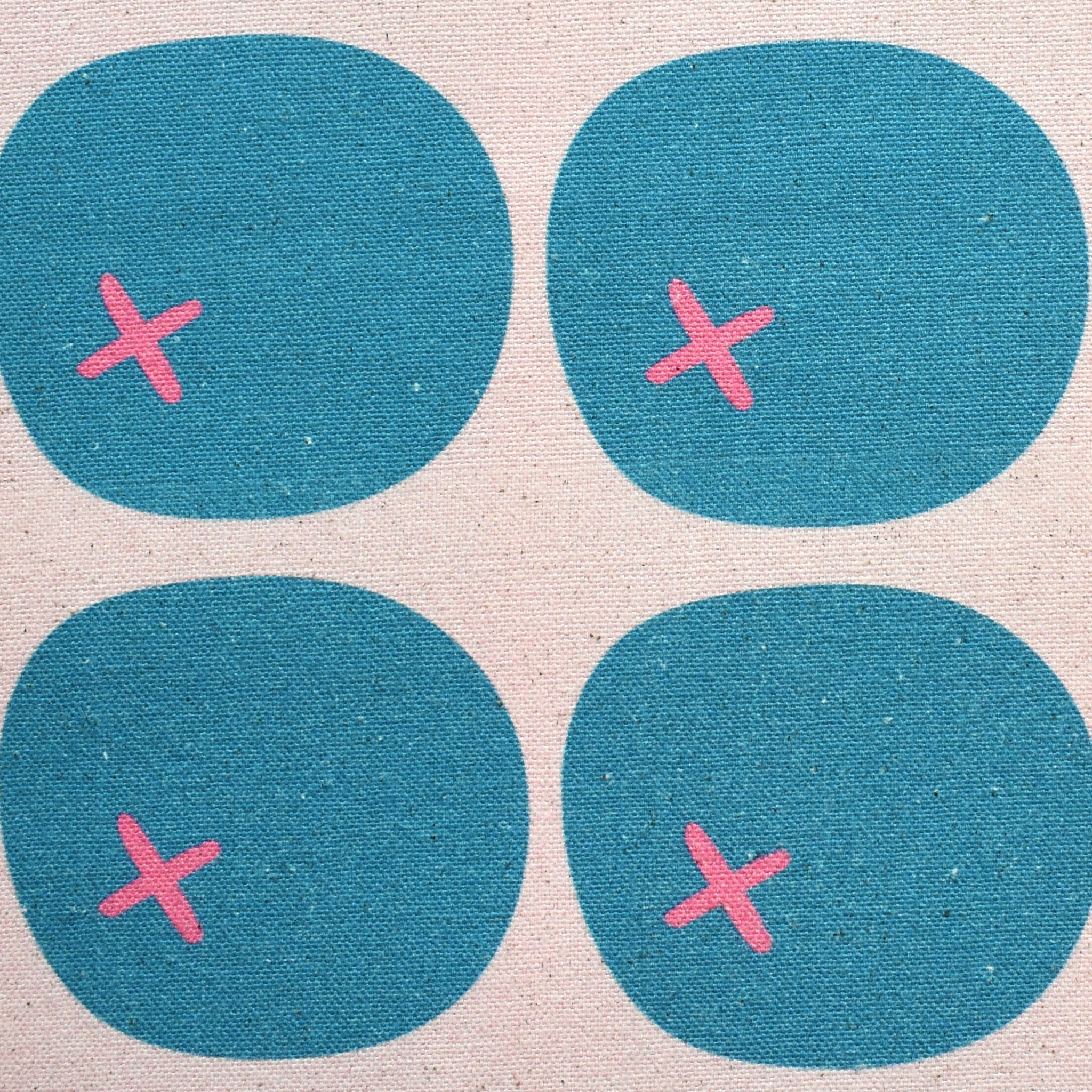 HUGS AND KISSES PINK/BLUE FABRIC