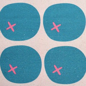 HUGS AND KISSES PINK/BLUE FABRIC