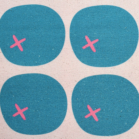 HUGS AND KISSES PINK/BLUE FABRIC