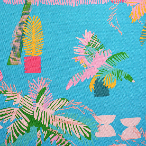Oscar Loves Coconuts Azure Fabric Offcut