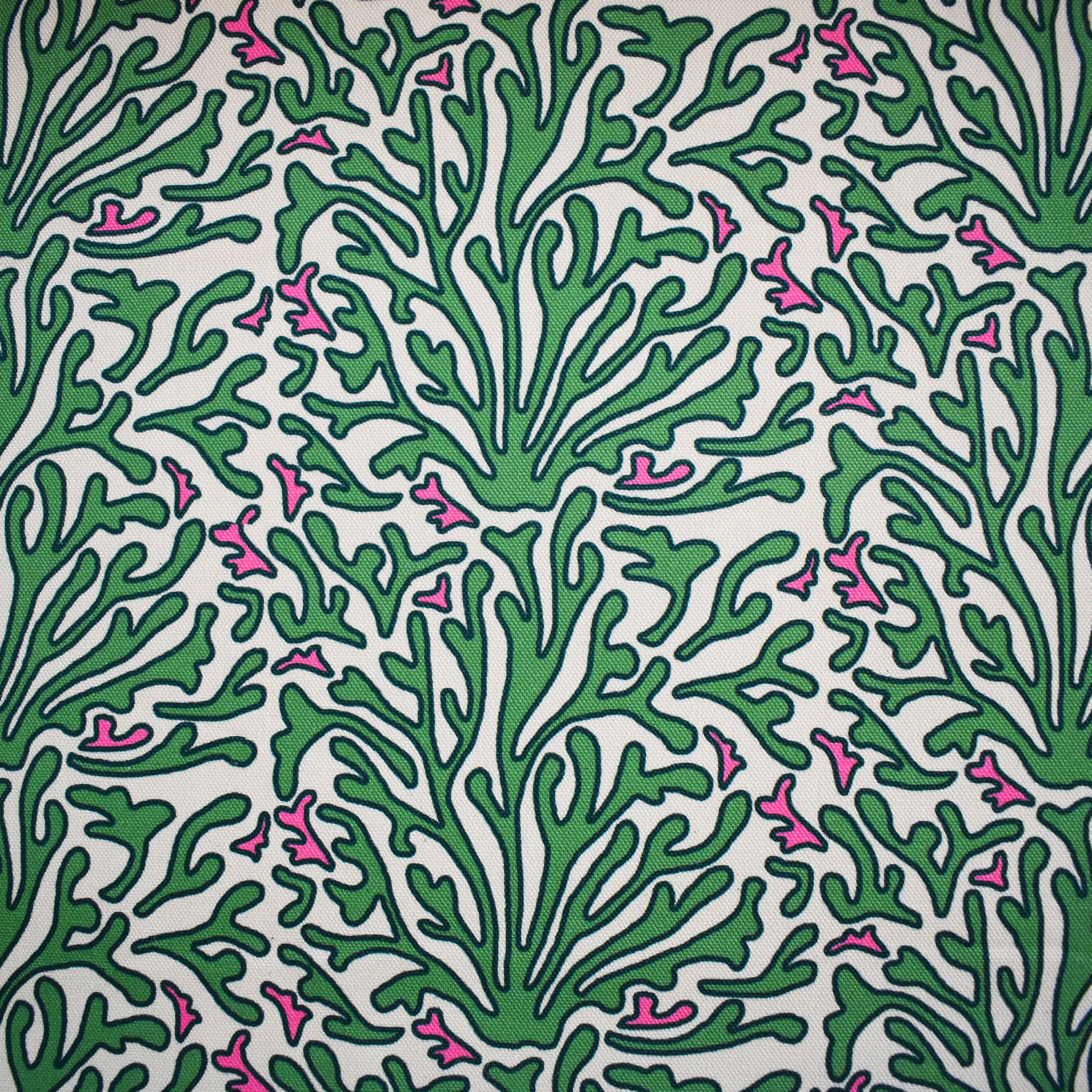 HOPE IS BLOOMING FABRIC - CREAM GREEN