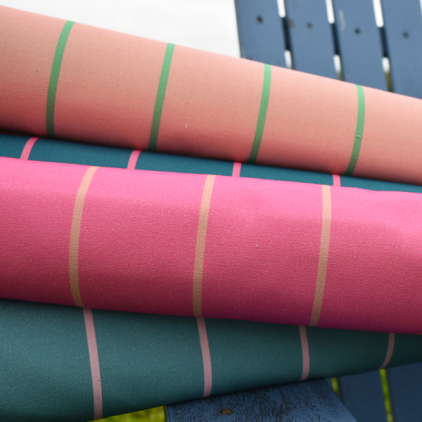 Deckchair Stripes Vivid Pink Fabric