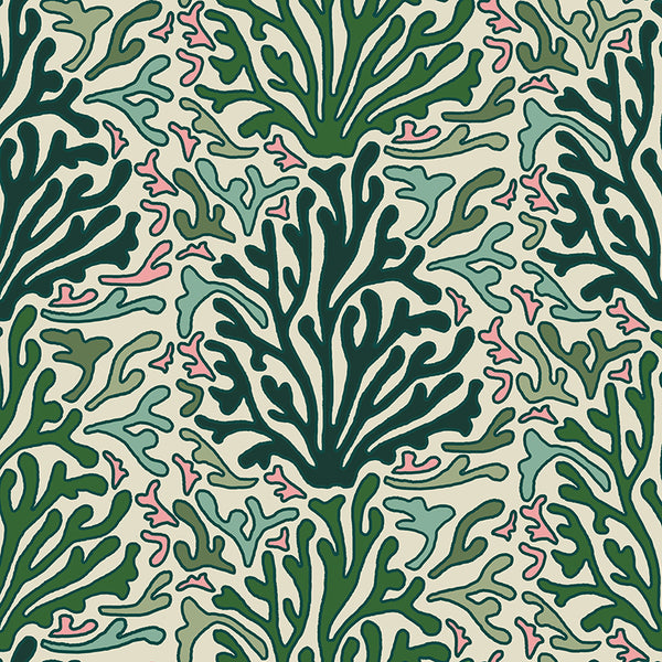 HOPE IS BLOOMING FABRIC - MULTI GREEN