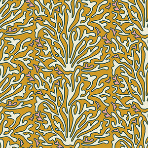 HOPE IS BLOOMING FABRIC - MUSTARD