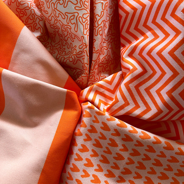 UPSIDE DOWN LOVE - PINK / ORANGE FABRIC