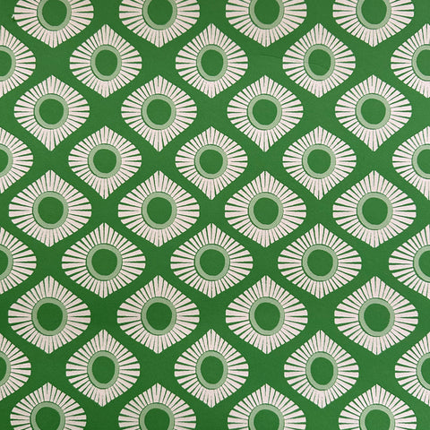 MOROCCAN CIRCUS WALLPAPER - GREEN / CREAM