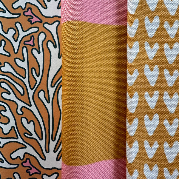UPSIDE DOWN LOVE - MUSTARD FABRIC