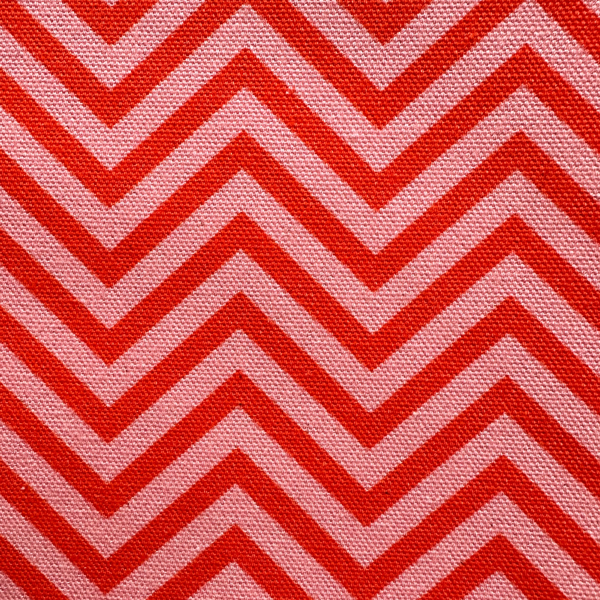 CHEVRONS - PINK / ORANGE FABRIC