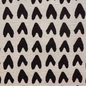 UPSIDE DOWN LOVE - BLACK / CREAM FABRIC