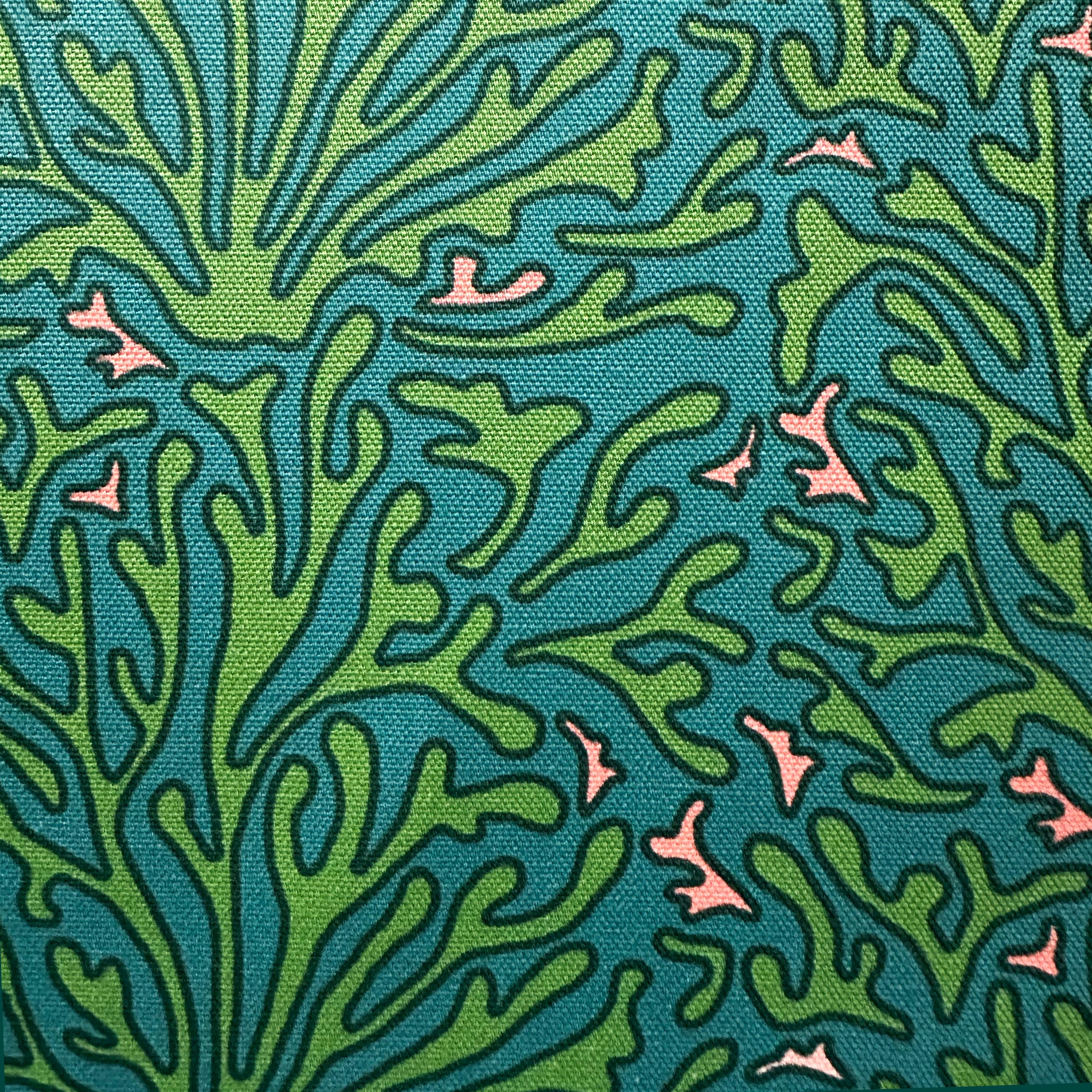 HOPE IS BLOOMING - TEAL FABRIC