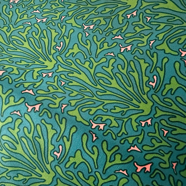 HOPE IS BLOOMING FABRIC - TEAL