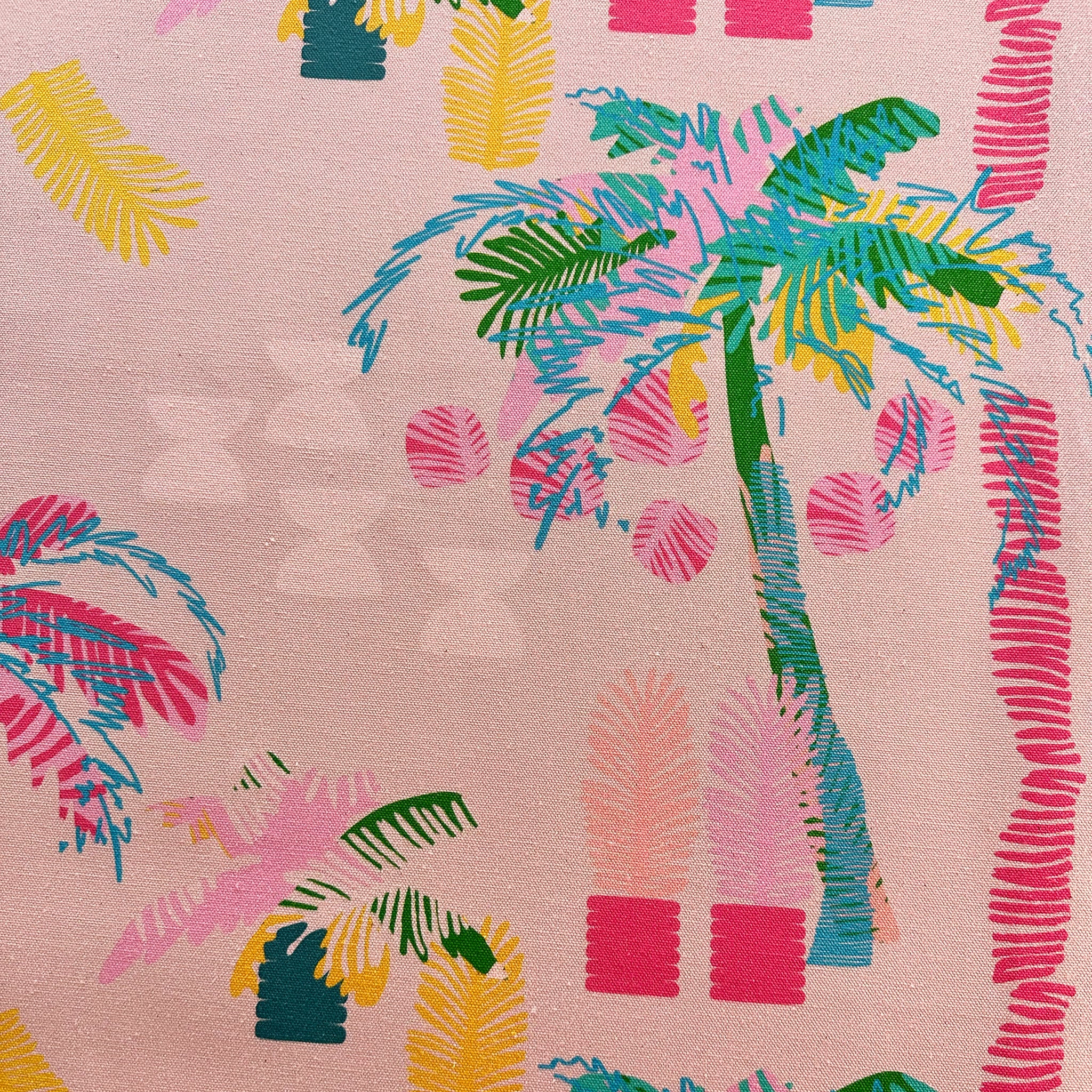 Oscar Loves Coconuts Pink Fabric