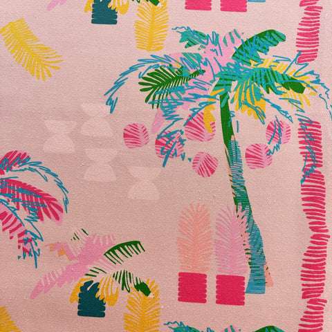 Oscar Loves Coconuts Pink Fabric