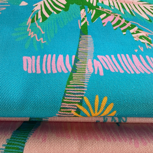 Oscar Loves Coconuts Azure Fabric Offcut