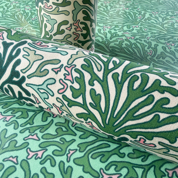 HOPE IS BLOOMING FABRIC - MULTI GREEN