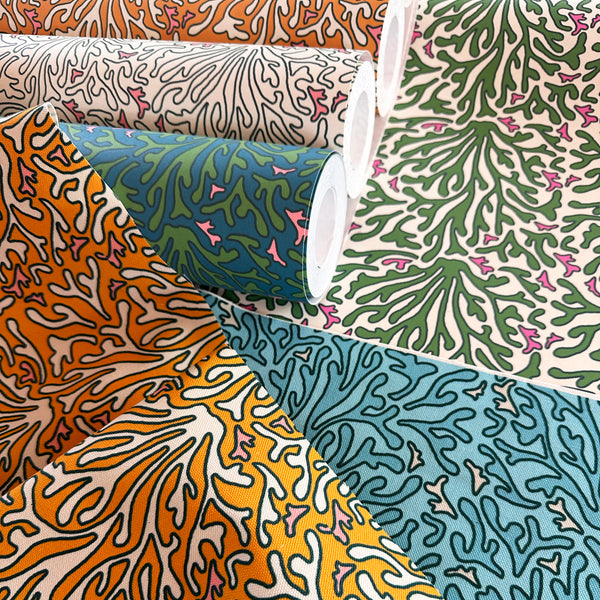 HOPE IS BLOOMING FABRIC - MUSTARD