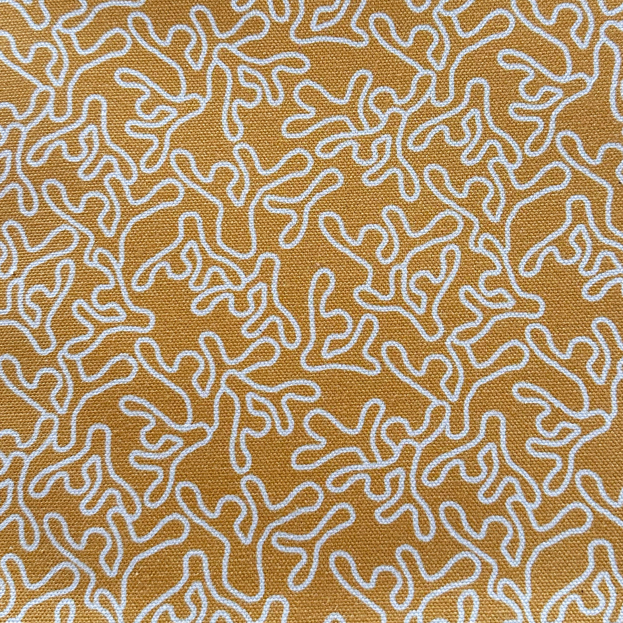 HOPE IS CORAL - MUSTARD FABRIC