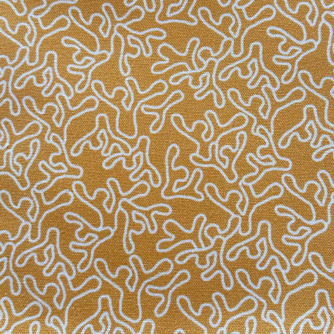 HOPE IS CORAL - MUSTARD FABRIC