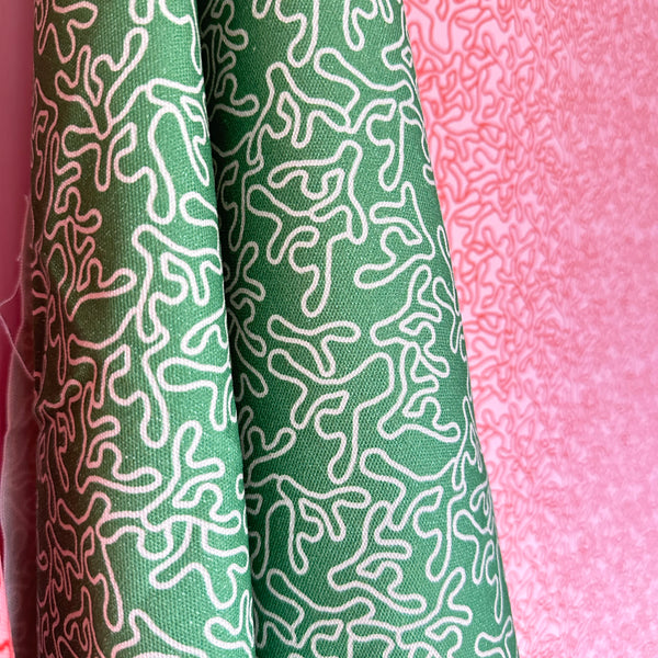 HOPE IS CORAL - GREEN FABRIC