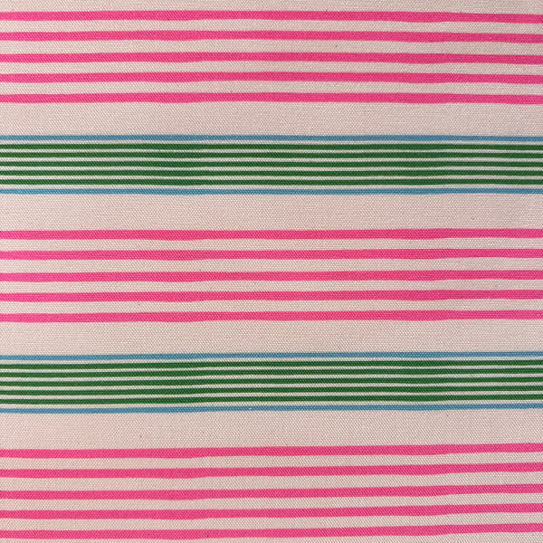BRIGHTON BEACH FABRIC - PINK /GREEN / CREAM