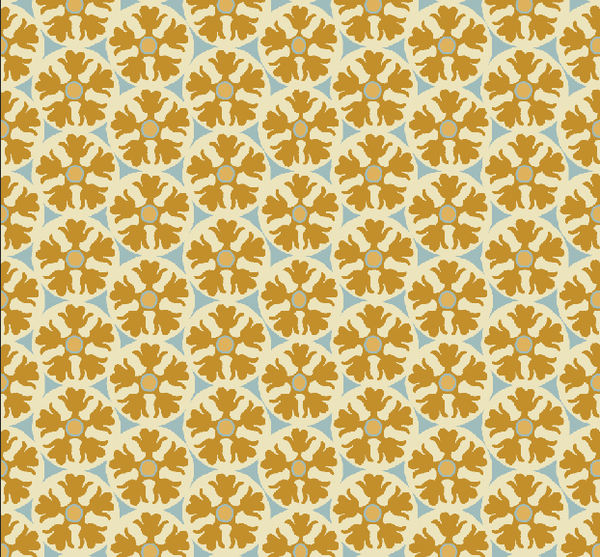AMSTERDAM FABRIC - CIRCLES MUSTARD