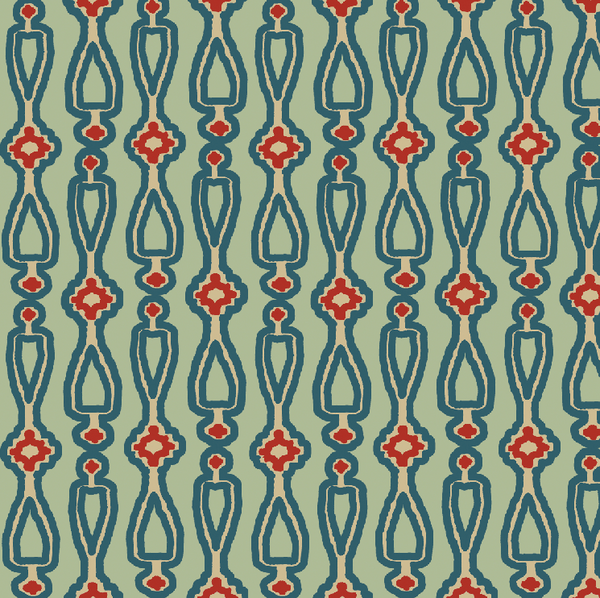MAYA FABRIC - GREEN/BLUE