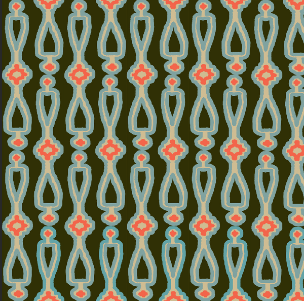 MAYA FABRIC - OCEAN BLACK
