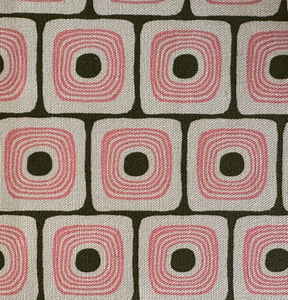 SQUARE EYES FABRIC - CREAM / PINK