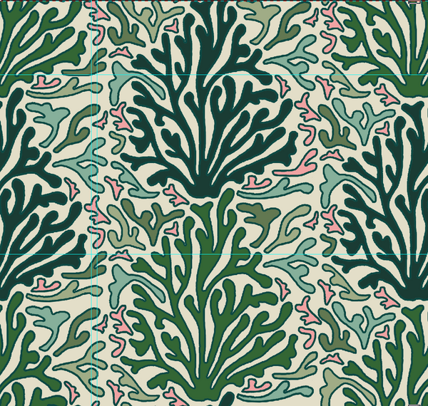 HOPE IS BLOOMING - MULTI GREEN WALLPAPER