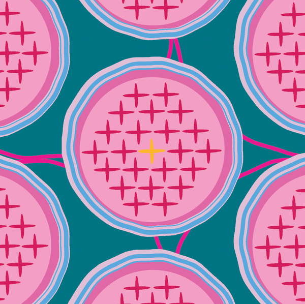 WILD GARDEN BLUE FABRIC