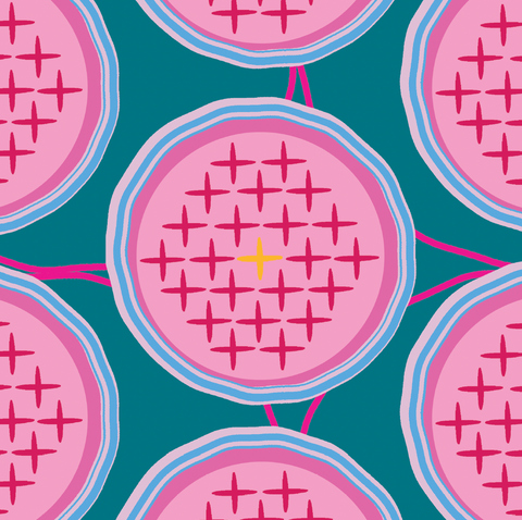 WILD GARDEN BLUE FABRIC