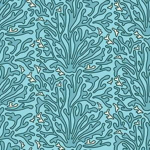 HOPE IS BLOOMING FABRIC - LIGHT BLUE