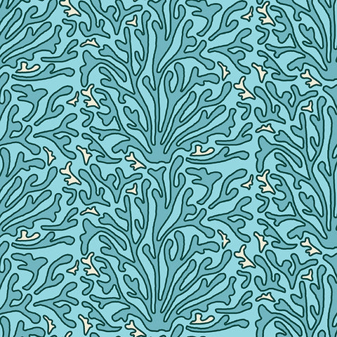 HOPE IS BLOOMING FABRIC - LIGHT BLUE