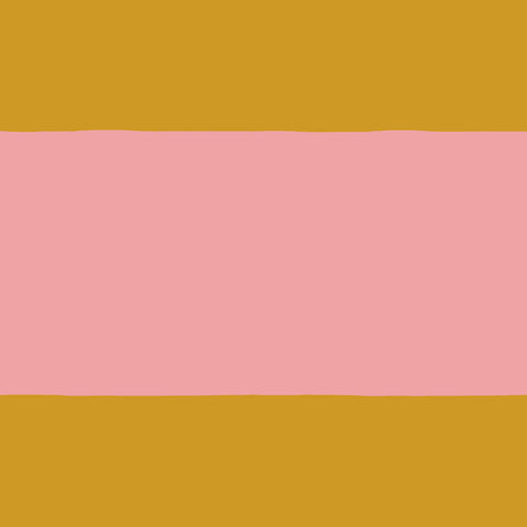 BRIGHTON BEACH FAT FABRIC - PINK / MUSTARD