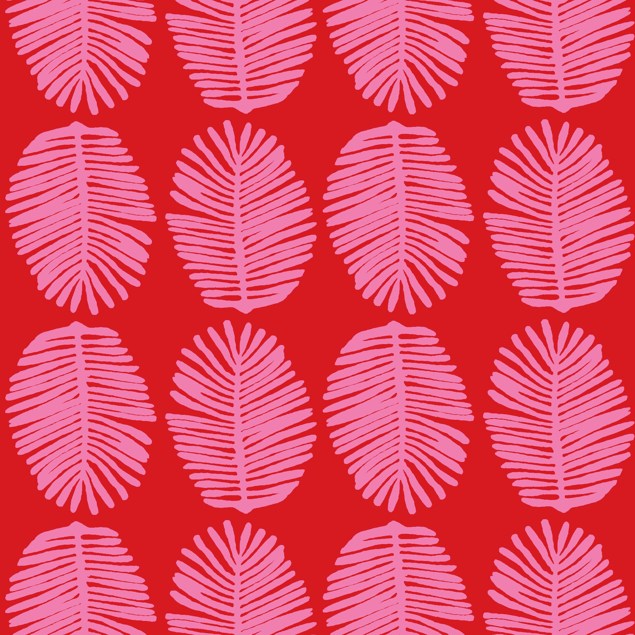 FERN - RED / PINK FABRIC