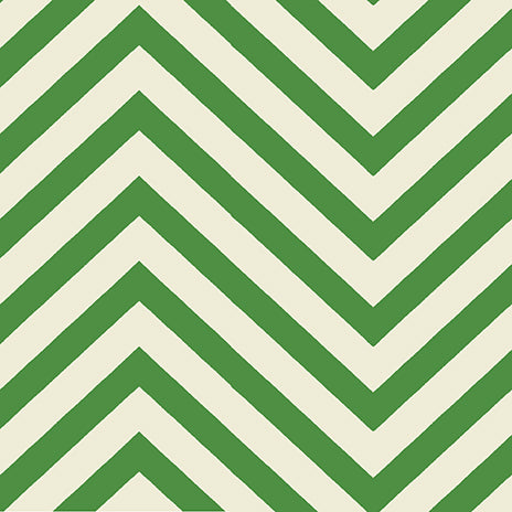 CHEVRONS - GREEN / CREAM FABRIC