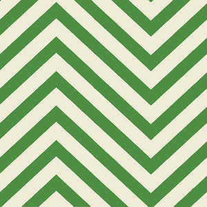 CHEVRONS - GREEN / CREAM FABRIC