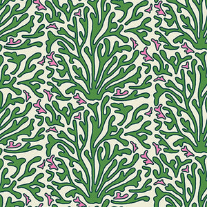 HOPE IS BLOOMING - CREAM GREEN WALLPAPER