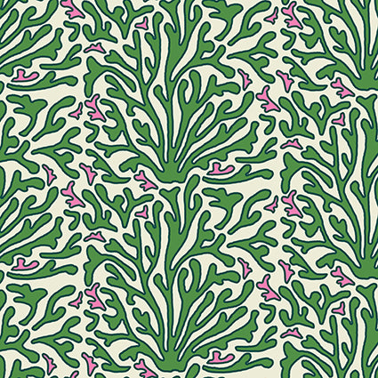 HOPE IS BLOOMING - CREAM GREEN WALLPAPER