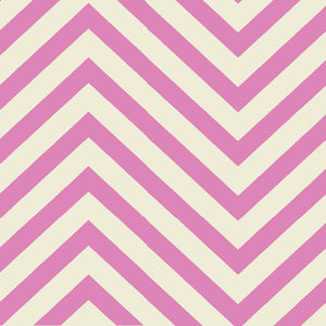 CHEVRONS - PINK / CREAM FABRIC