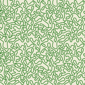 HOPE IS  CORAL - CREAM GREEN WALLPAPER