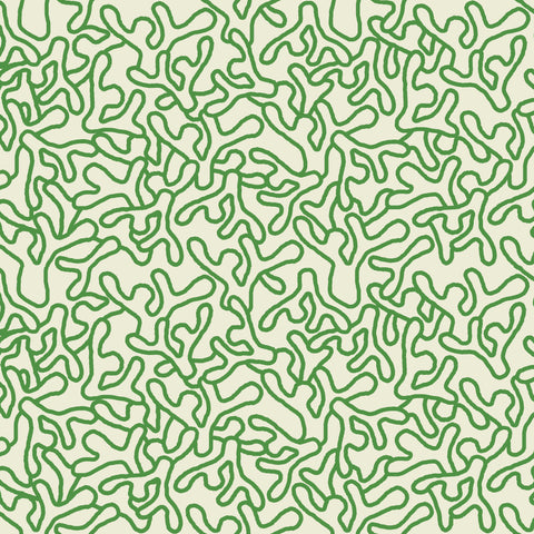 HOPE IS  CORAL - CREAM GREEN WALLPAPER