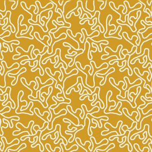 HOPE IS CORAL - MUSTARD FABRIC