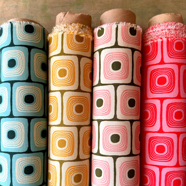 SQUARE EYES FABRIC - BLUE
